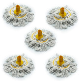 350mm Looped Pure Yarn Cotton Mop with Loop - Colour Coded - Yellow - BULK PACK OF 5